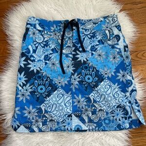 Ripskirt Hawaii Blue Floral Midi Skirt